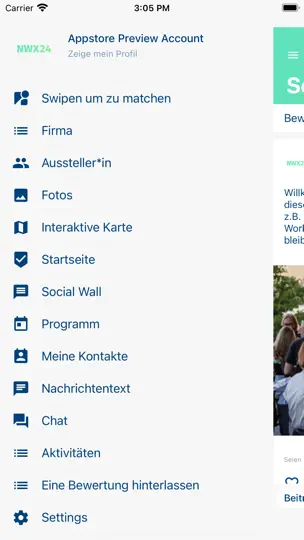 Screenshot von NWX Circle Event auf dem iPhone 4