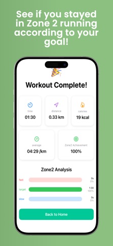 zone2run - slow running iPhone screenshot