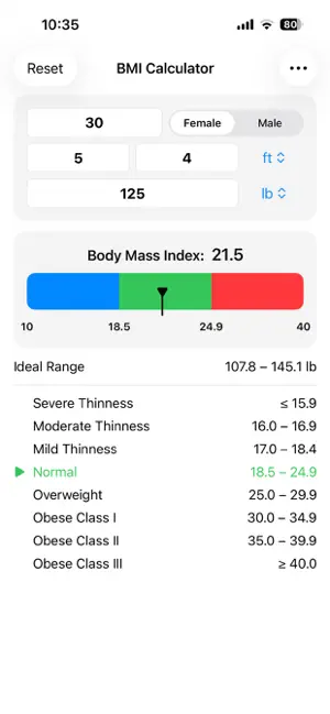 MyBMI - BMI Calculator screenshot 1