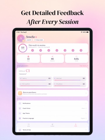 Learn English: Ninecoach iPad screenshot