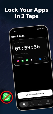 Drunk Lock - Unlock Apps Sober iPhone screenshot