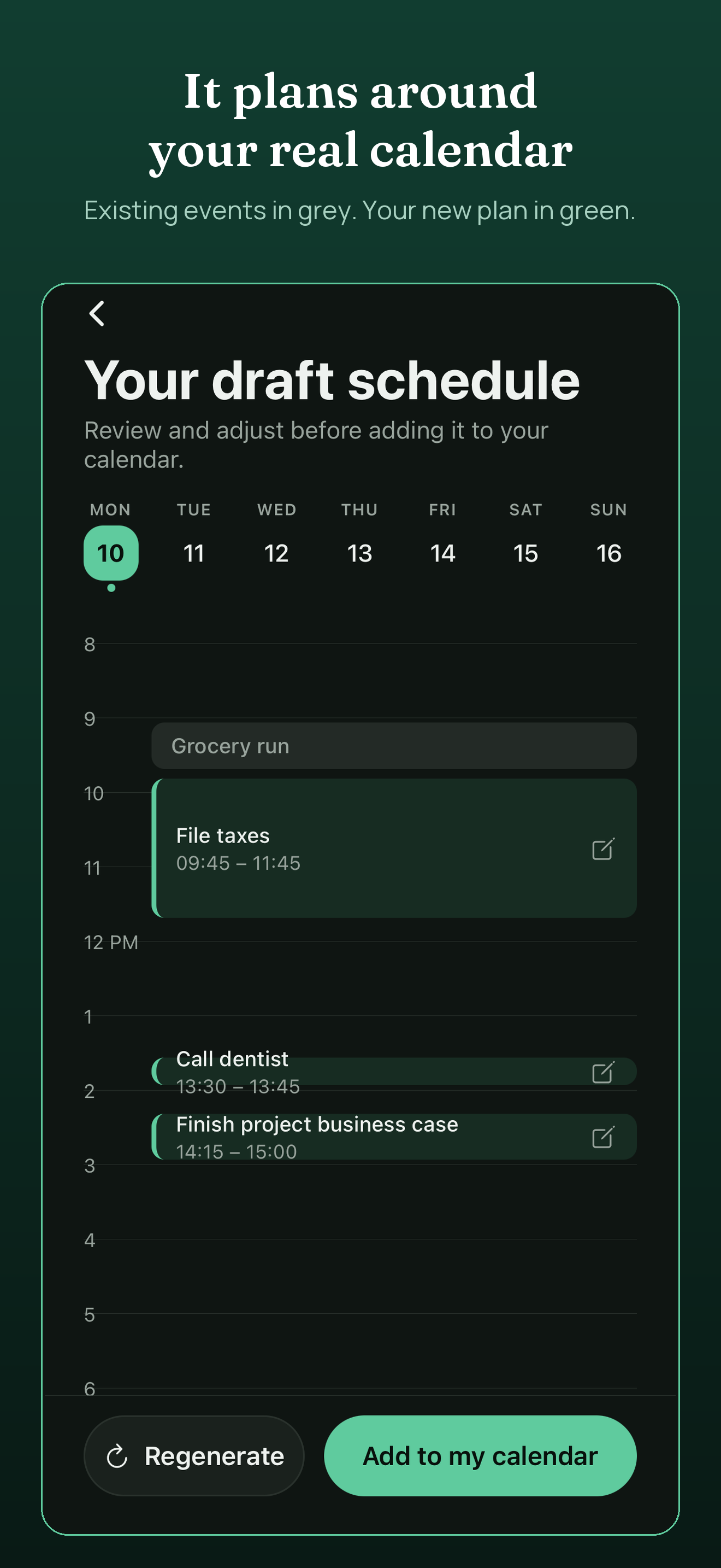 WeekSquire: AI Weekly Planner screenshot 2