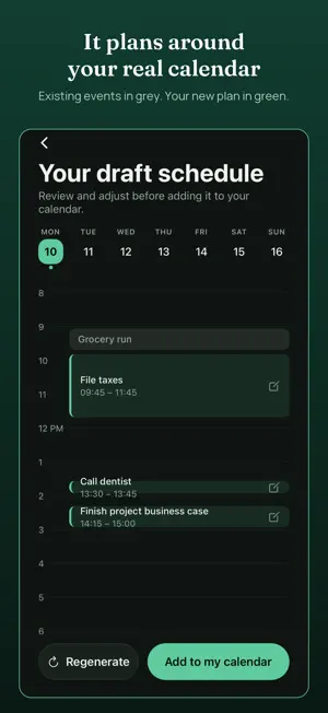 WeekSquire: AI Weekly Planner screenshot 2