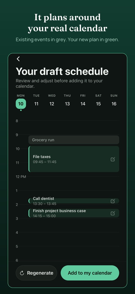 WeekSquire: AI Weekly Planner screenshot 2