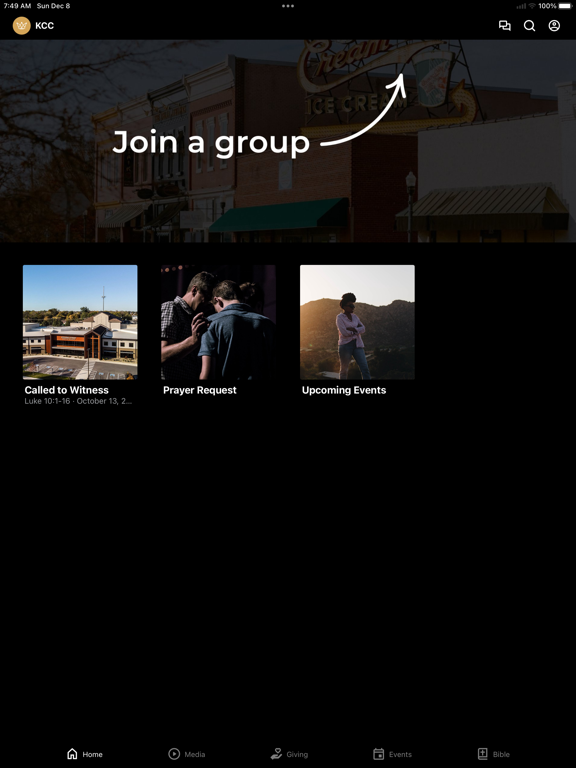 Kingdom Community Cookeville iPad screenshot 1 - Education app