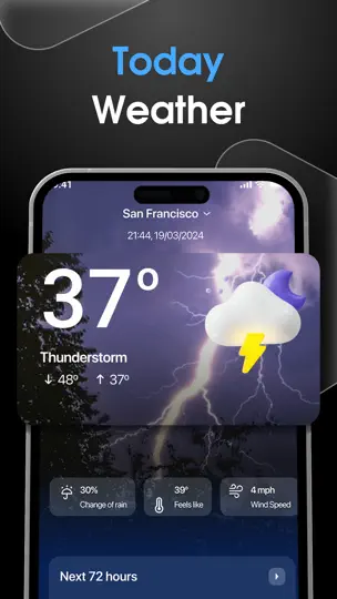 Weather Plus: Radar & Forecast iPhone Screenshot 2