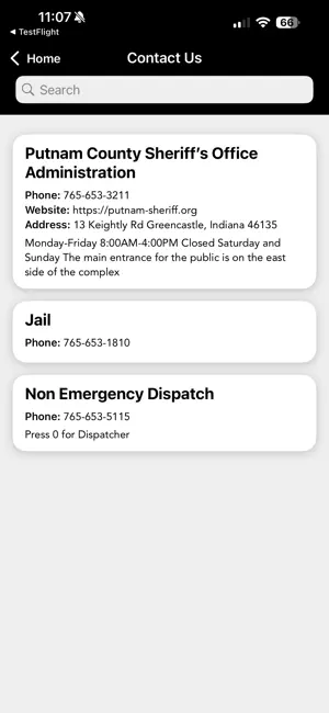 Putnam County Sheriff Indiana screenshot 2
