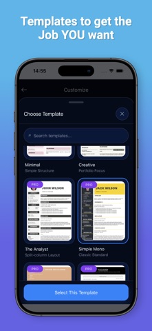 Resume Maker:AI resume builder iPhone screenshot