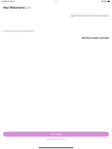 Split - Easy Bill Splitting iPad screenshot