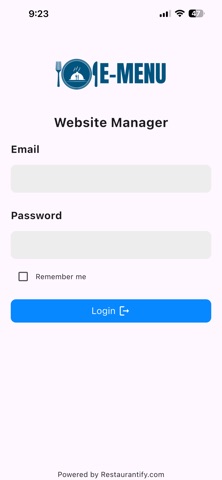eMenu for Restaurants iPhone screenshot