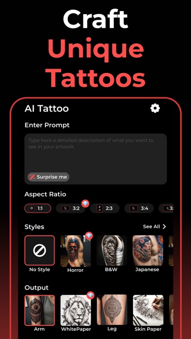 Tattoo AI: AI Tattoo Generator Screenshot