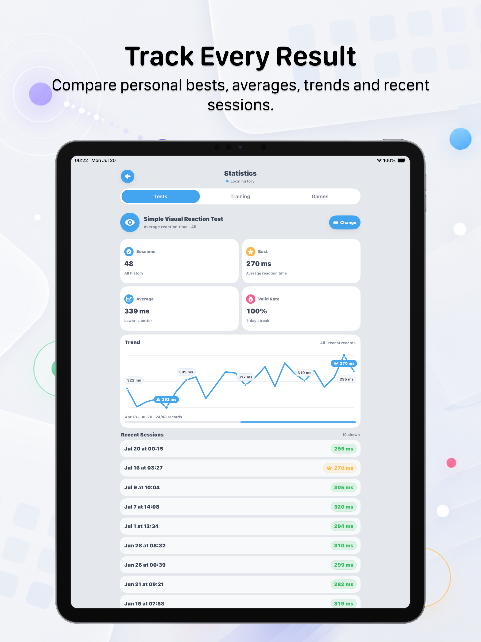 Reaction Time: Test & Training screenshot 14