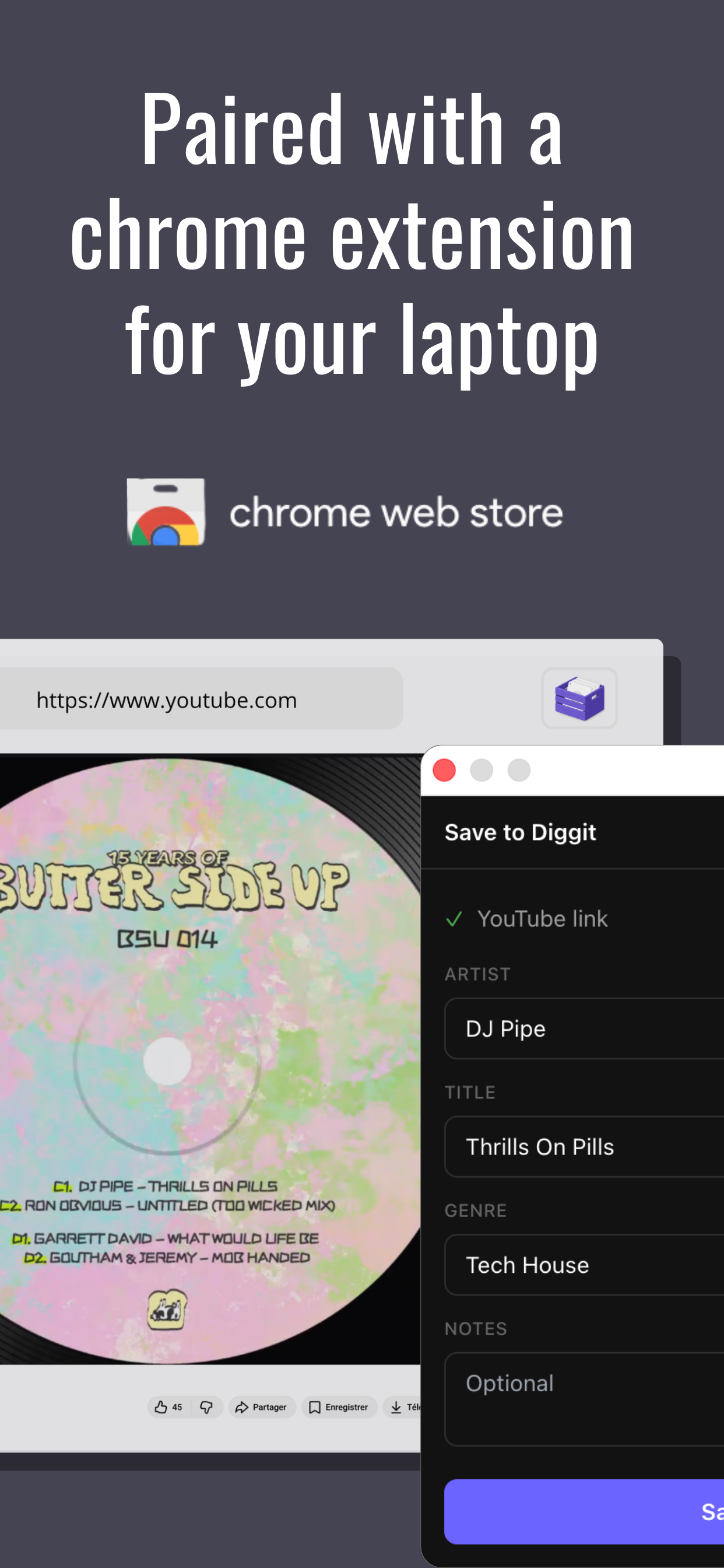Diggit - Save music for later screenshot 7