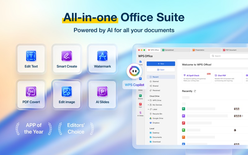 Screenshot #1 pour WPS Office: AI Doc, PDF, Sheet