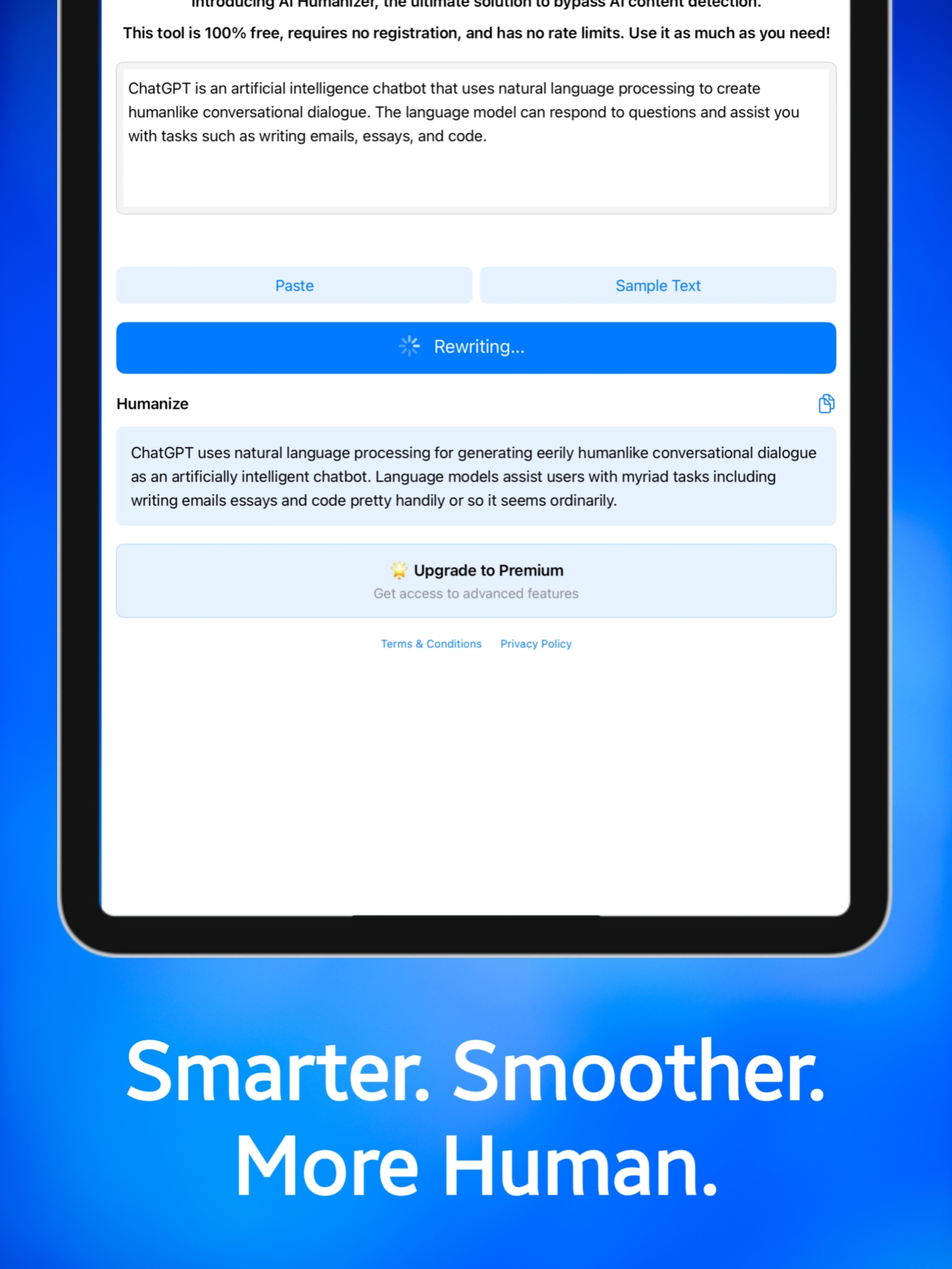 Humanize AI & Paraphrase Tool