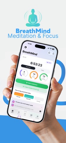 BreathMind: Meditation & Focus iPhone screenshot