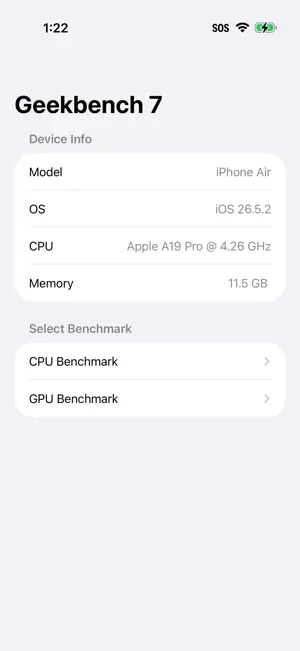 Geekbench 7 screenshot 1