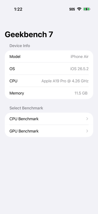 Geekbench 7 Screenshot 1 of 5