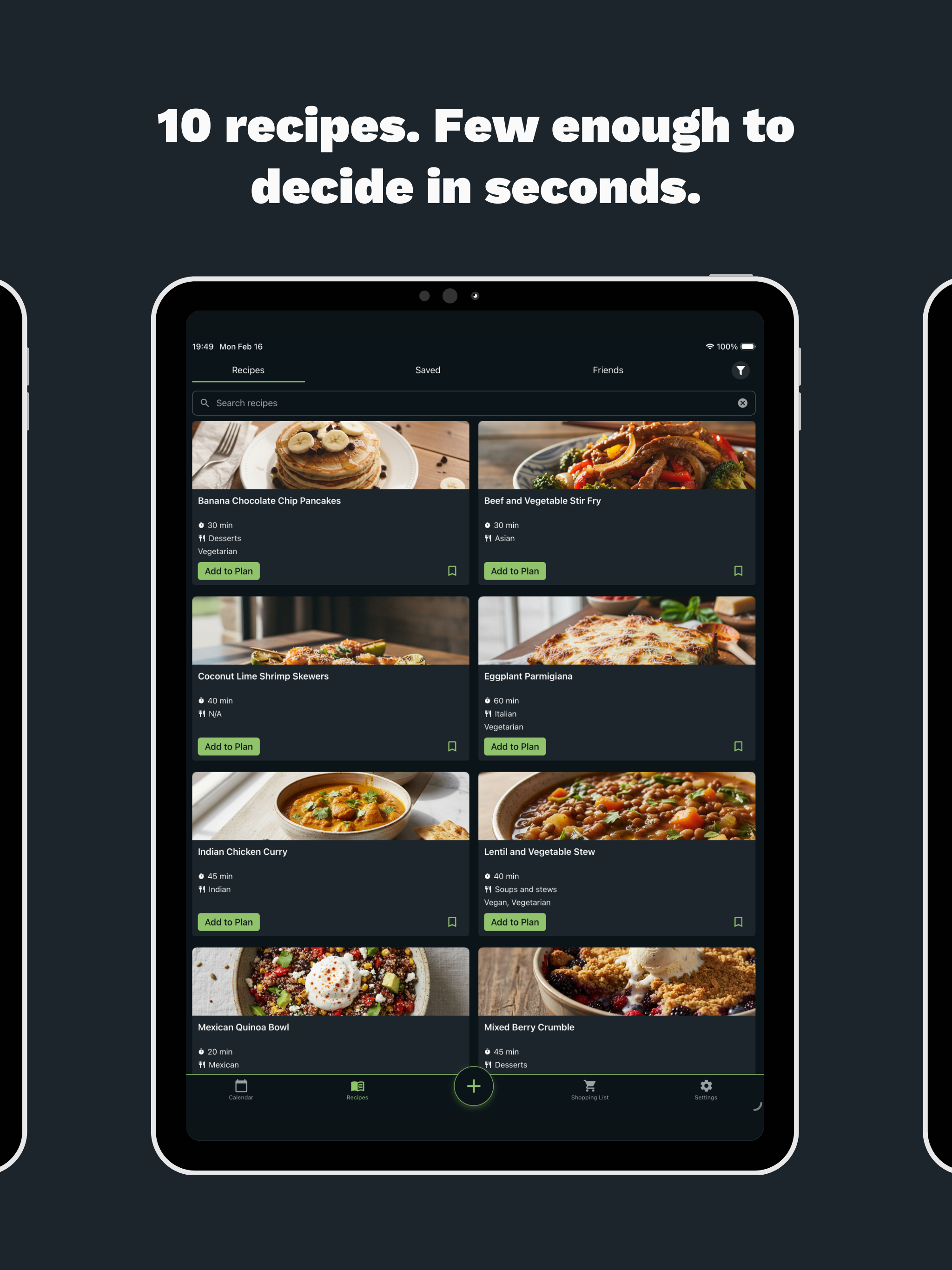 Kippo - Weekly Meal Planner