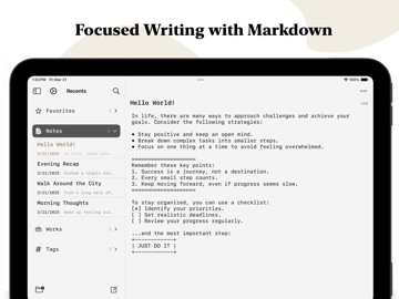 Just.txt • Plain Text Editor iPad screenshot