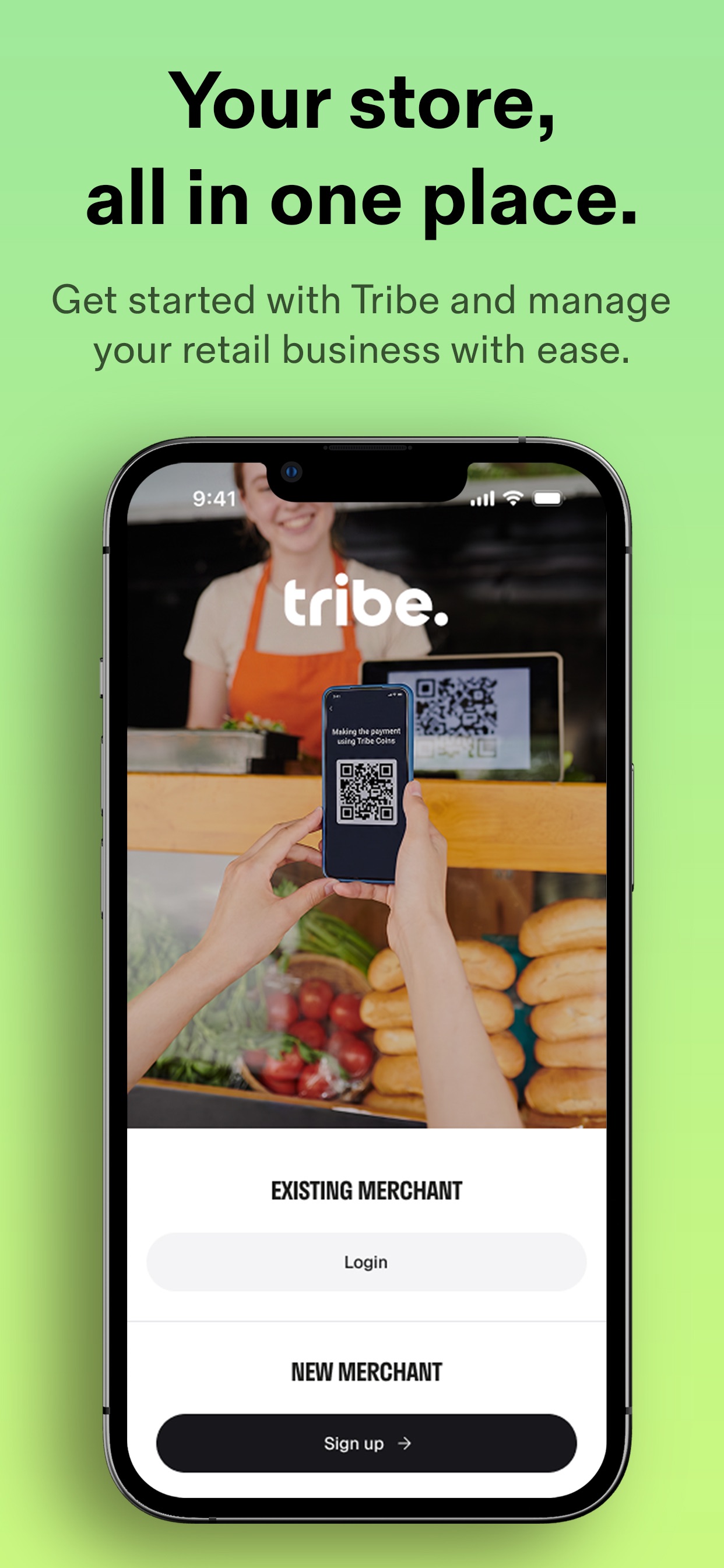 Screenshot 1 of Tribe Retailer MVP