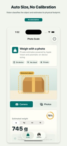 Photo Scale: Weigh Objects Screenshot 2 of 3