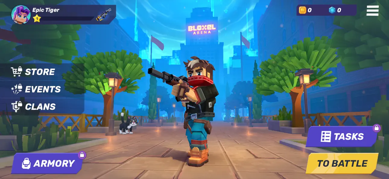 Bloxel Arena / Pixel Gun 2 iOS Mod IPA [ ESP Boxes, Bones ] screenshot 2 - iOS game interface