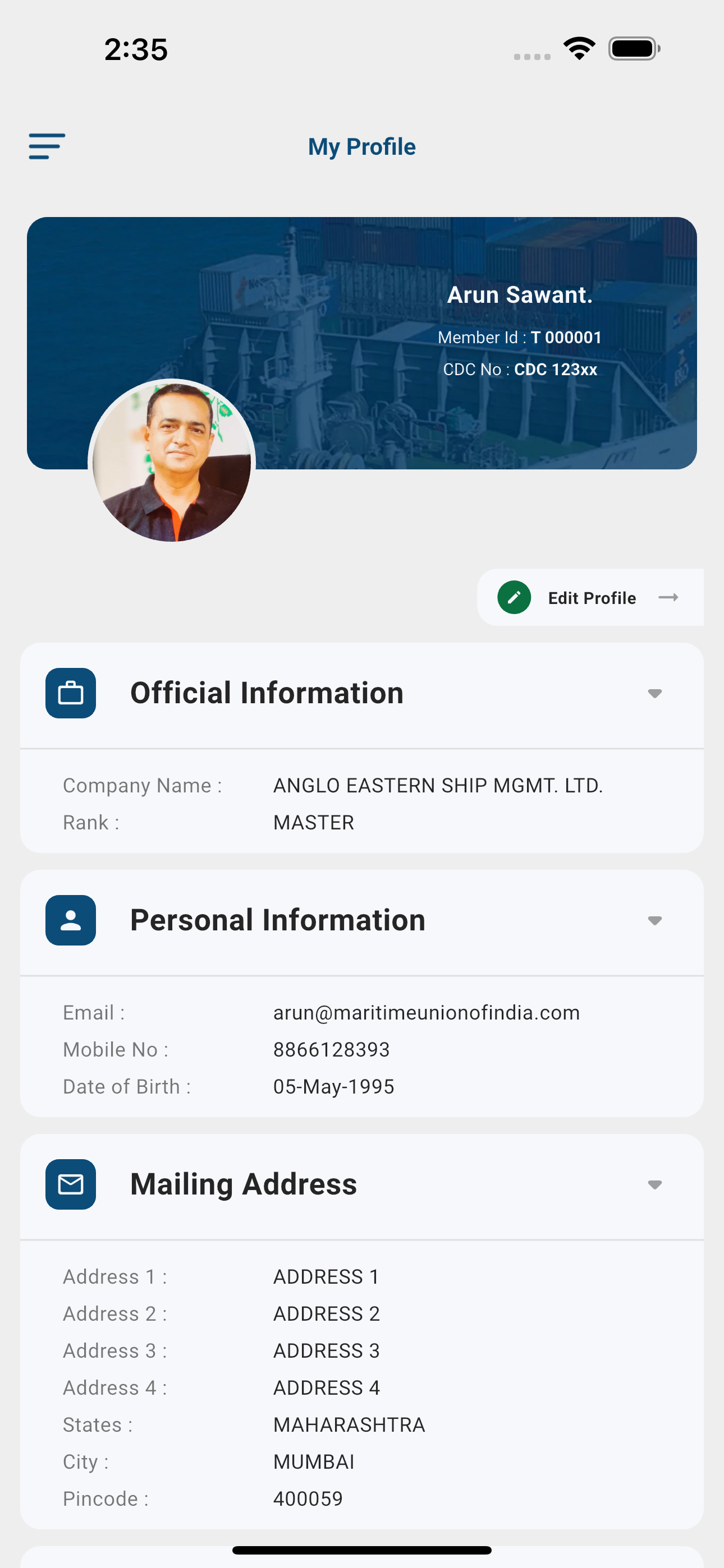 MUI-Maritime Union of India screenshot 3