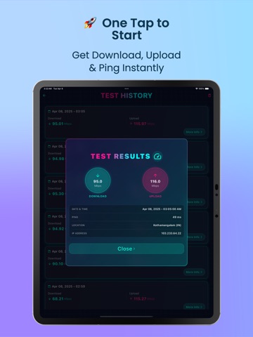 WiFi Speed Test: YiFi iPad screenshot