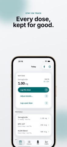 Peptra: Peptide Dose Tracker Screenshot 1 of 5