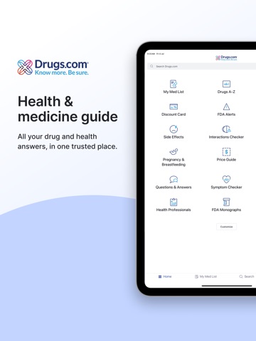 Drugs.com Medication Guide iPad screenshot 1