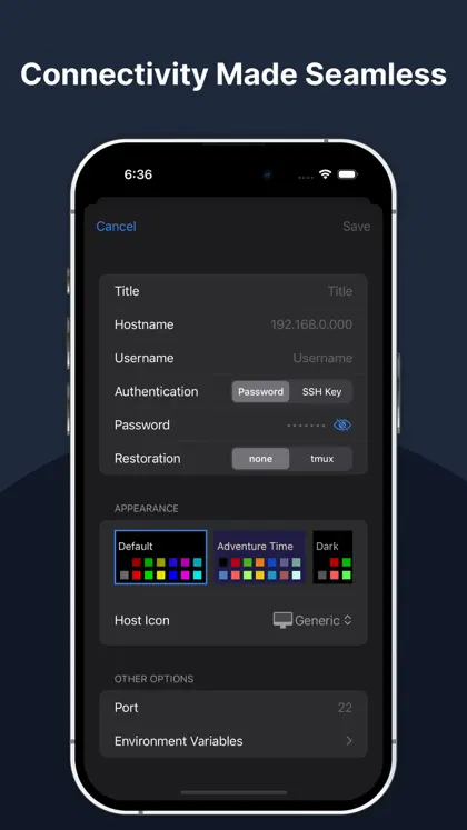 Screenshot 6 di 6 di Terminux: SSH Client