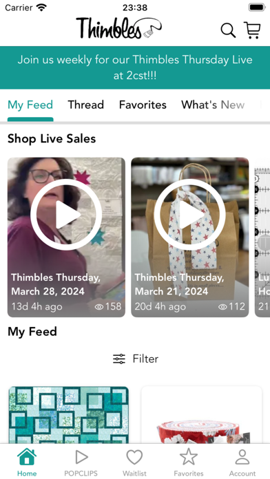 Thimbles Quilts Screenshot