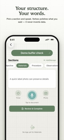 Verbex - Voice Lab Notebook screenshot