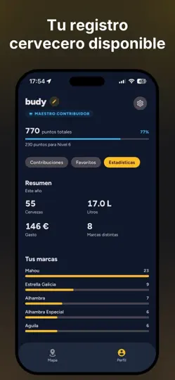 Captura de pantalla de BeerMaps en iPhone 4
