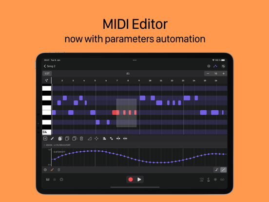 Screenshot #5 pour SAND: Sequencer for AUv3, MIDI