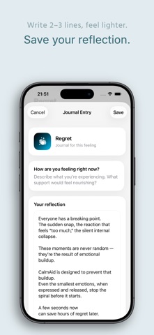 CalmAid: Anxiety Breathing iPhone screenshot