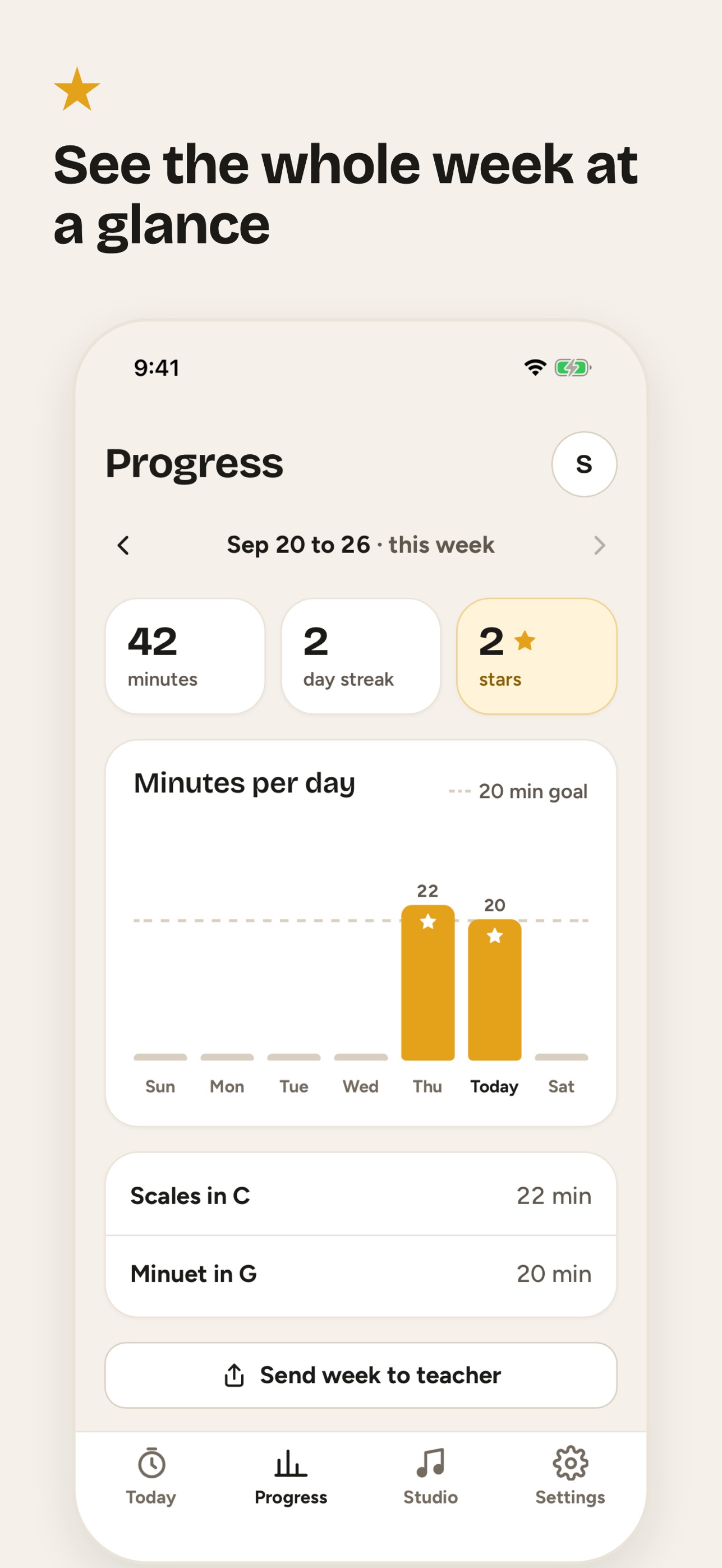 Screenshot 4 of Practice Log: Piano & Music