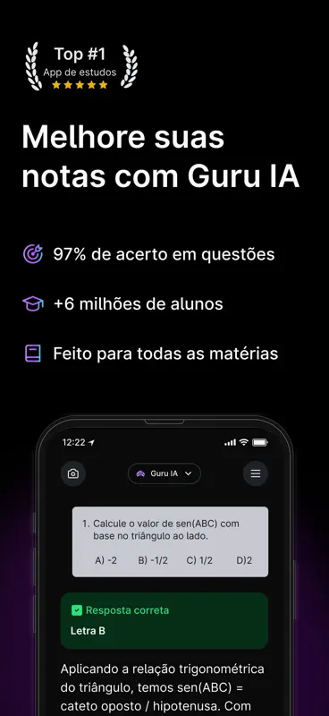 Guru IA: App de Estudos screenshot 1 of 6