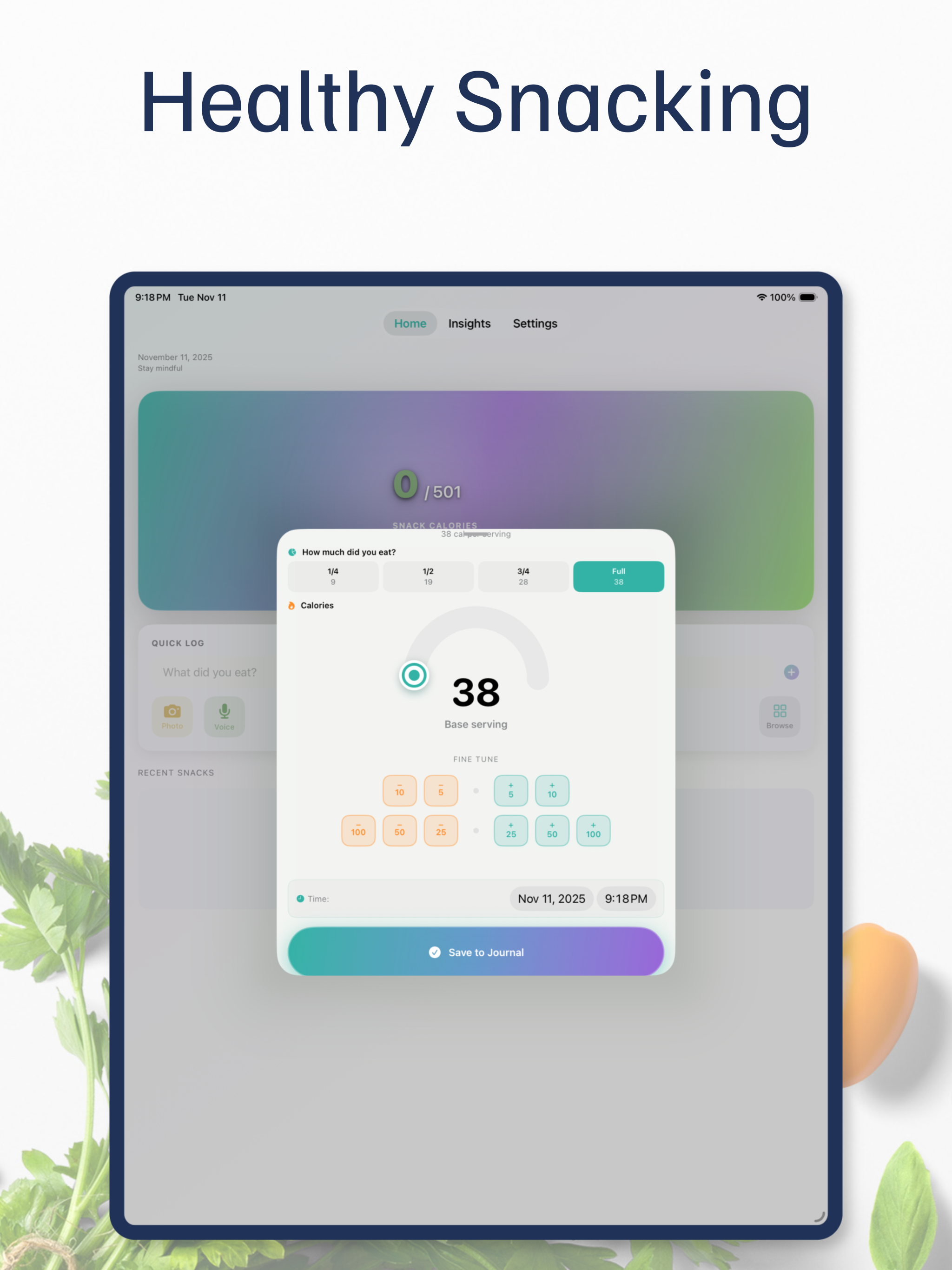 SnackSmart: AI Food Tracker