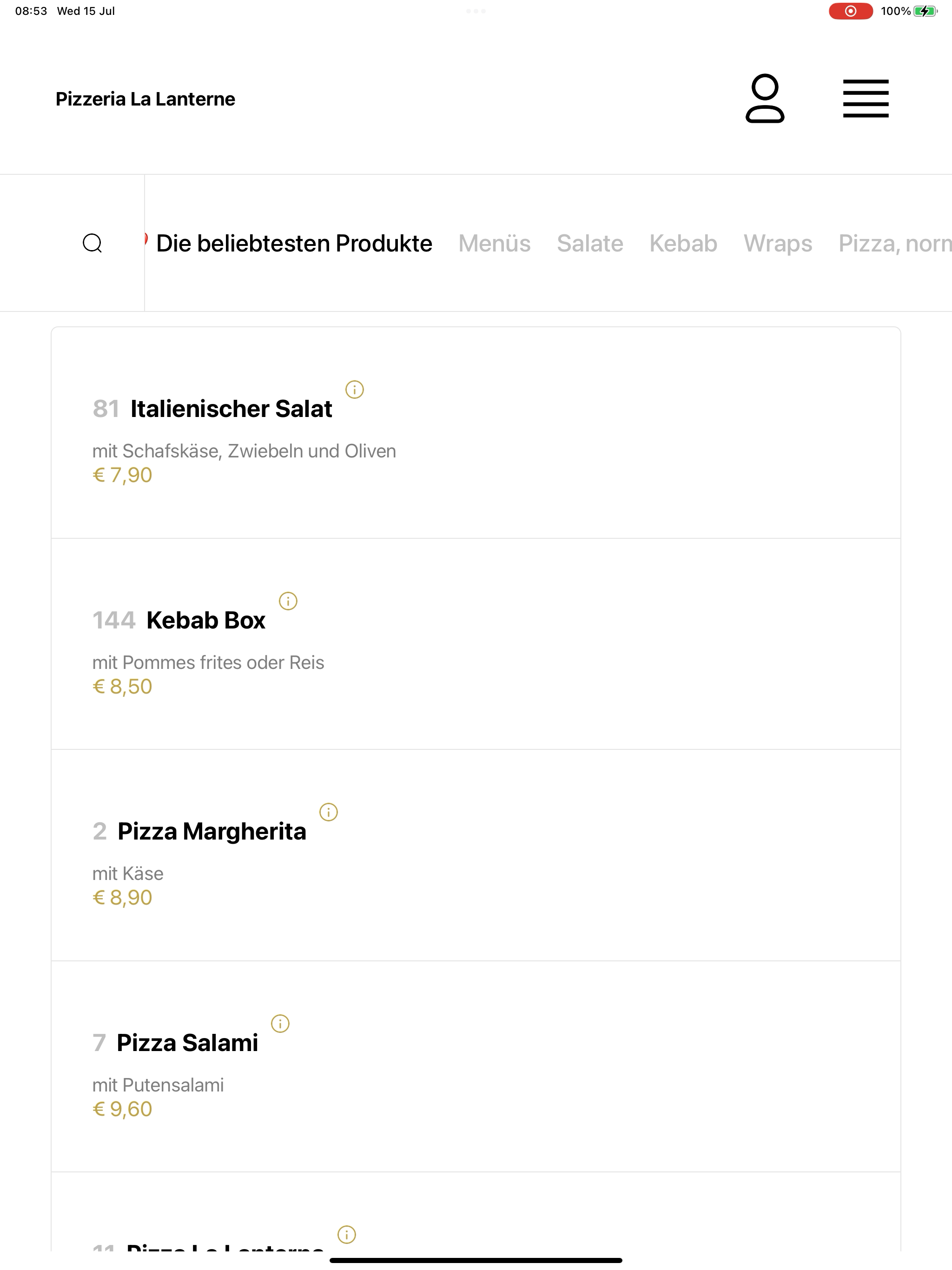 Pizzeria La Lanterne screenshot 14
