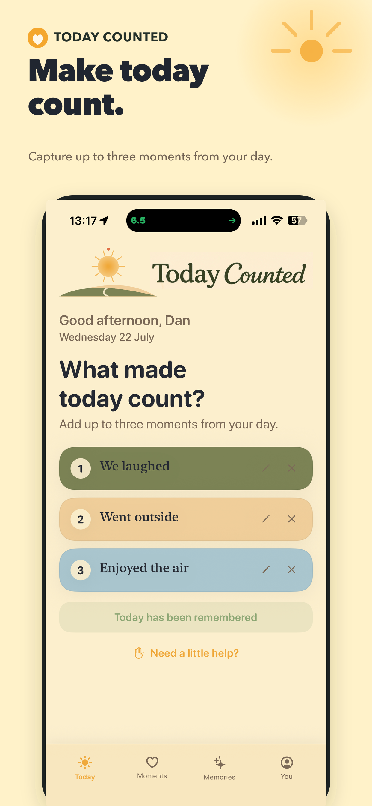 Today Counted screenshot 2