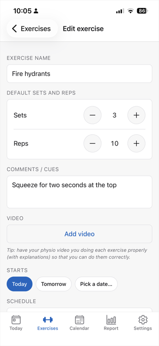 Physio Exercise Tracker Screenshot 2 of 4