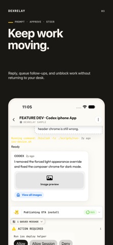 DexRelay: Claude Code & Codex Screenshot 3 of 5