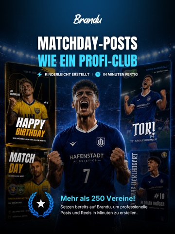 Brandu - Fußball Reels & Posts iPad screenshot