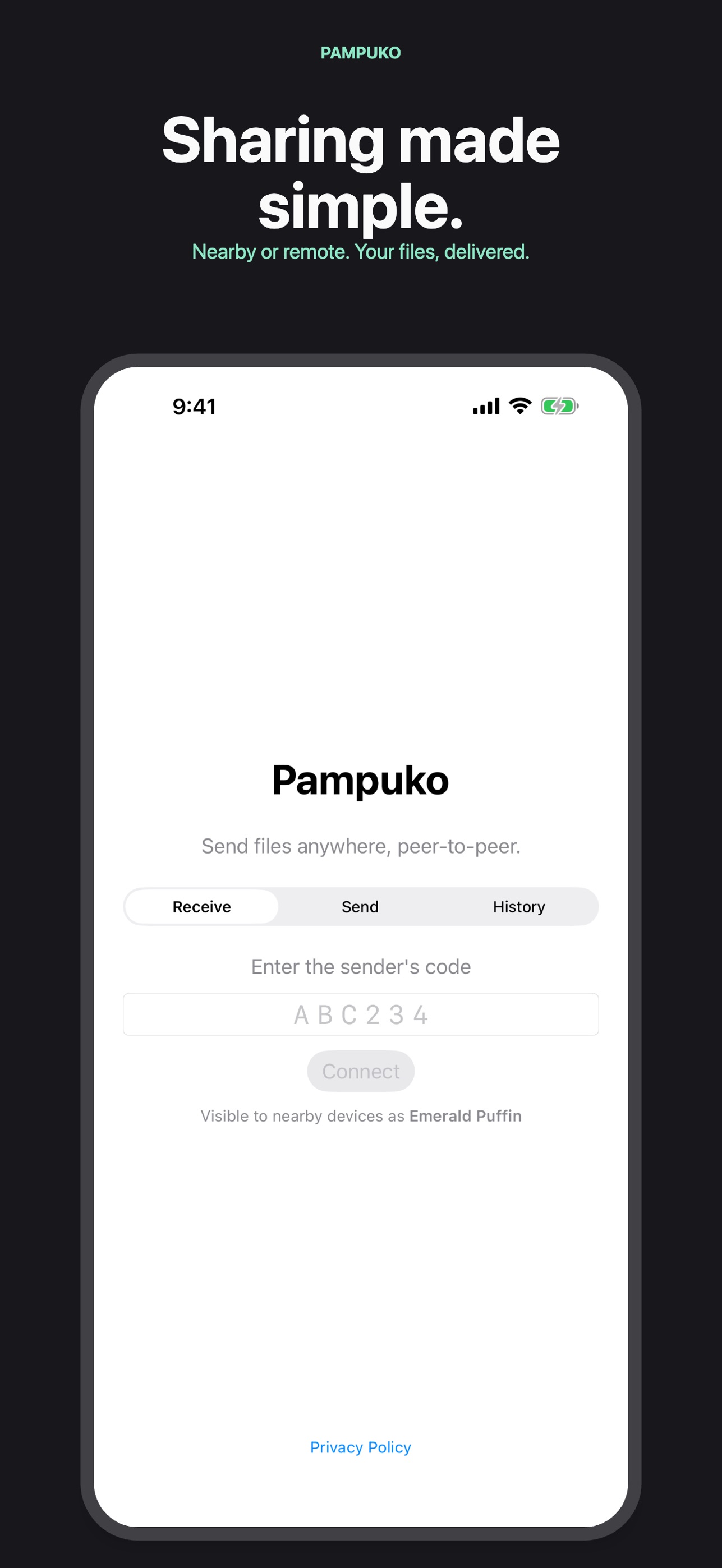 Screenshot 1 of Pampuko: Share Files