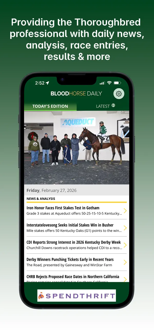 Screenshot #1 pour BloodHorse Daily