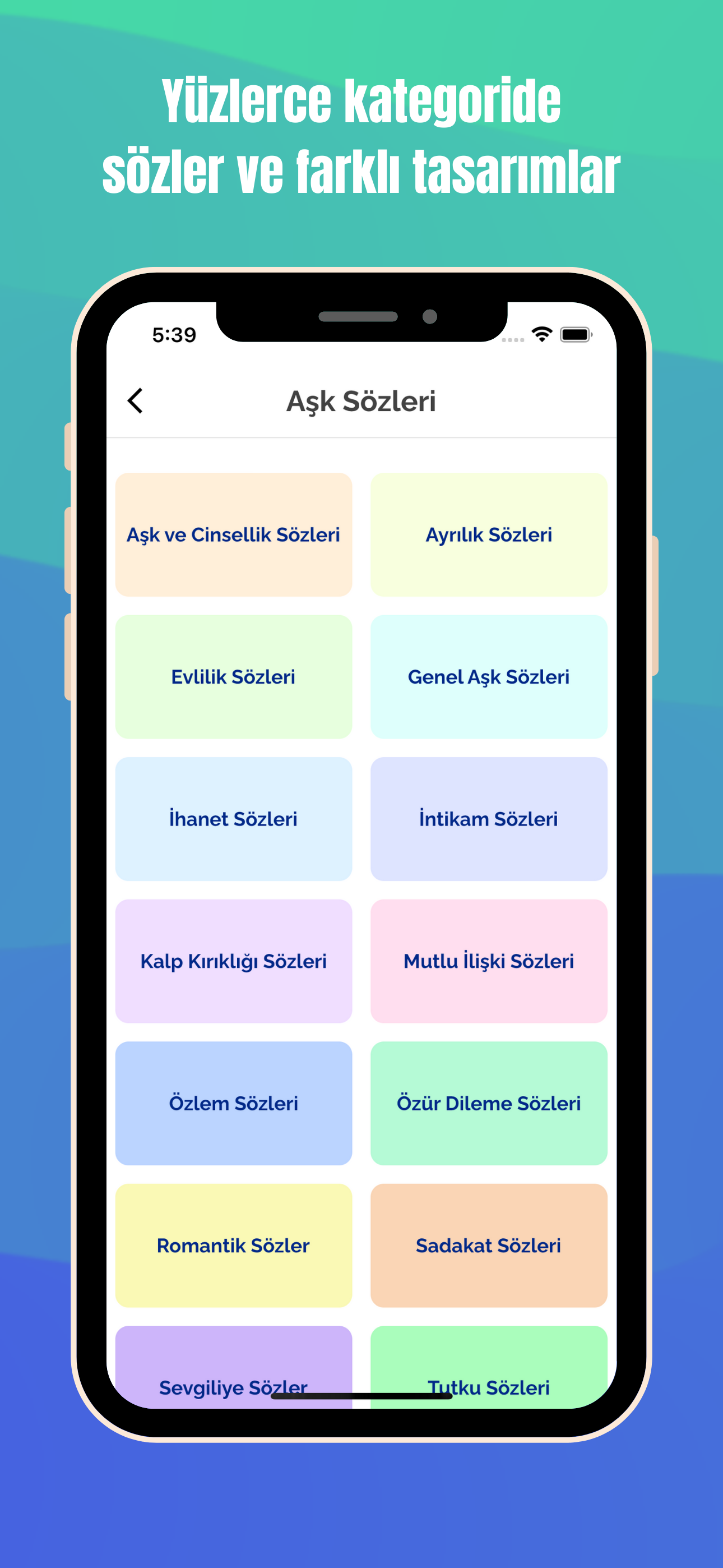 Aşk ve Sevgi Sözleri