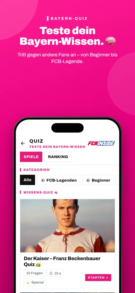 FCBinside-App: Quiz