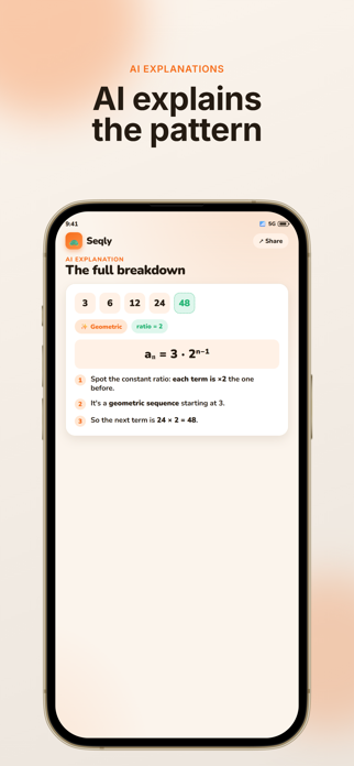 Seqly – Number Sequences & IQ Screenshot 2 of 6